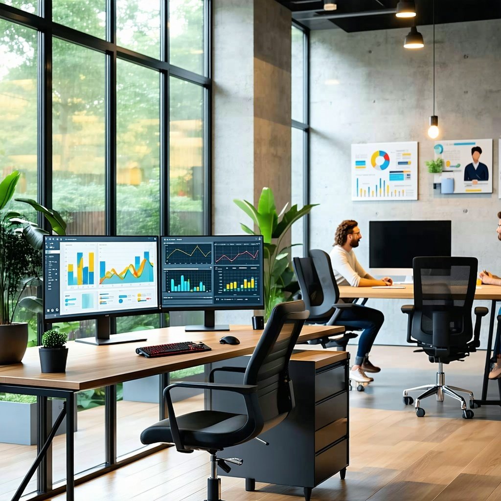 Remote workers as well on on-site employees working cohesively in a hybrid environment for a successful, cohesive workforce