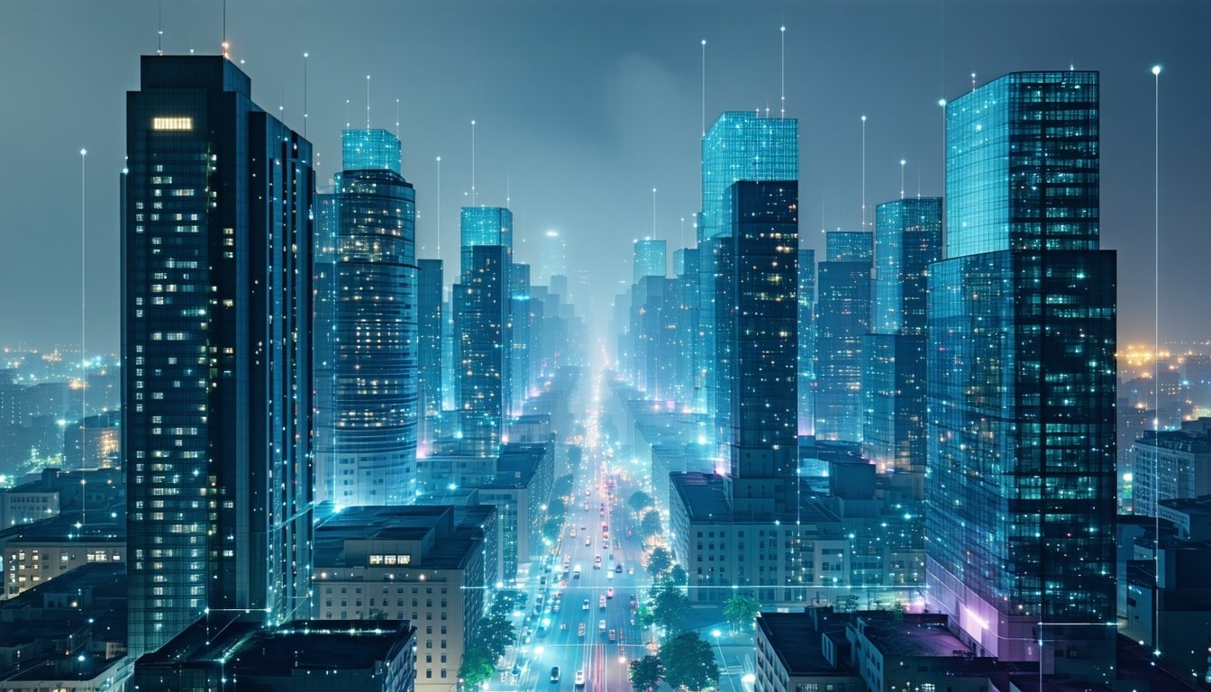A an interconnected, modern city