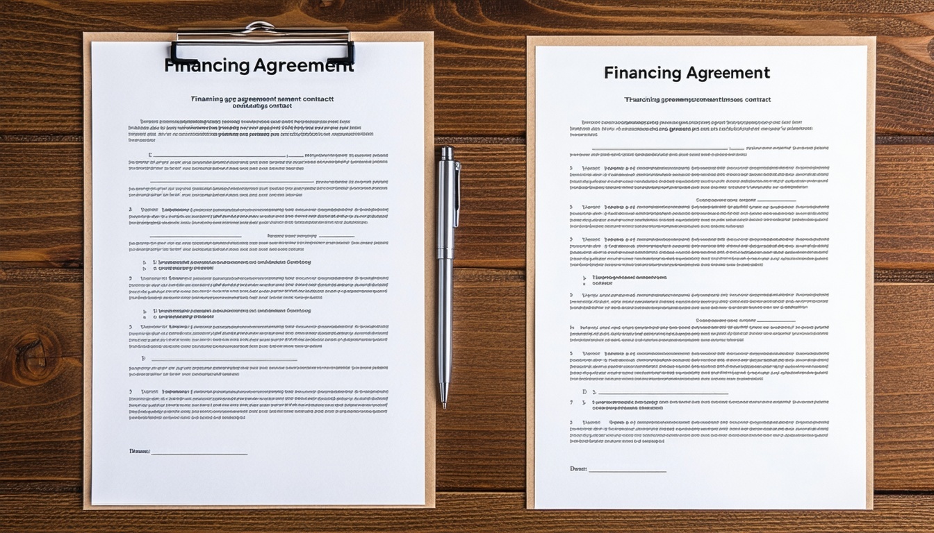 Two contracts side by side on a desk